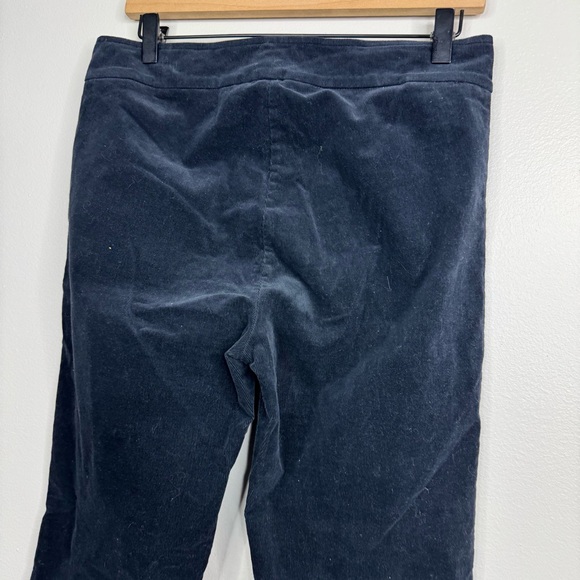 Avenue Montaigne Ribbed Wide Leg Flare Black Velvet Pull On Pants 10 - Picture 7 of 7